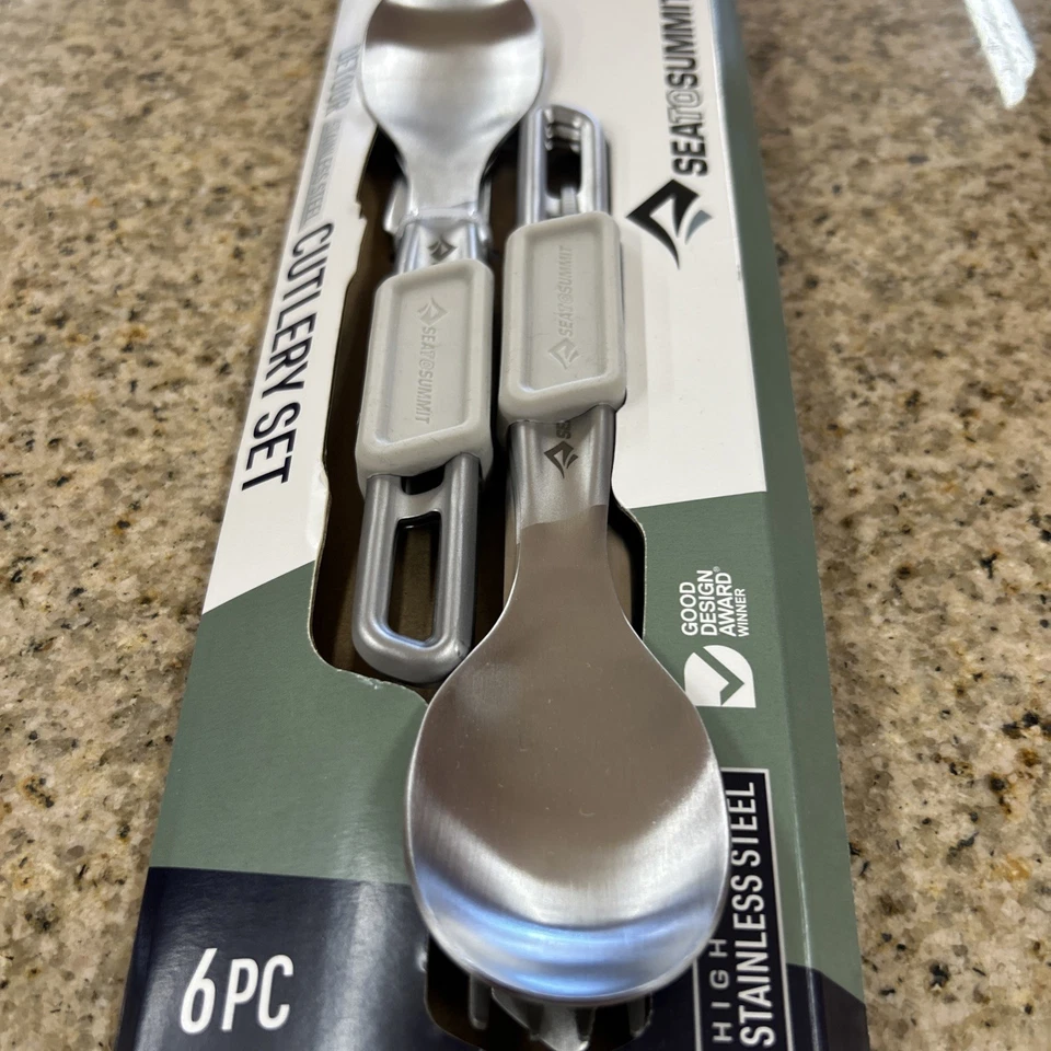 SEA TO SUMMIT DETOUR STAINLESS STEEL 6PC CUTLERY SET - NEW SEALED - Image 3 of 4