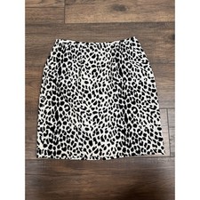Vintage 90s Leopard Print Mini Skirt Made in USA Sz 8 100 Cotton New Frontier