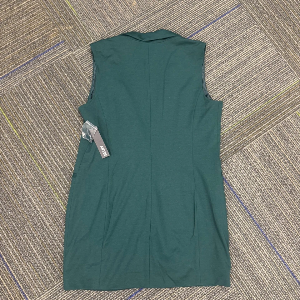 Apt 9 无袖针织西装背心职业办公室专业绿色 6 码 — 第 3/4 张图片