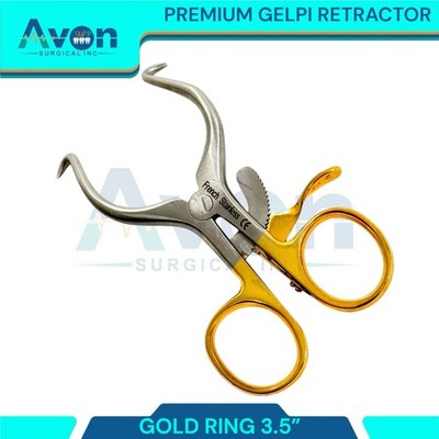 3.5in Self Retaining Gelpi Pediatric Retractor Retainer, Small - Gold Handle,1pc