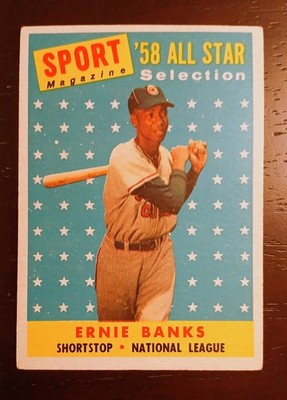 1958 Topps - Sport Magazine '58 All Star Selection Ernie Banks #482 Excellent