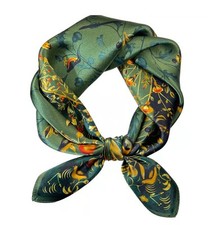 Mulberry Silk Square Scarf for Hair-25.6"x25.6"- Women Men Natural Silk Necke...