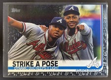 2019 Topps #508 Strike a Pose BLACK PARRALLEL /67 Ronald Acuna/Ozzie Albies