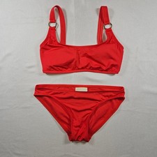 Michael Kors Coral Bikini Swimsuit Two Piece Top Bottom Size Small