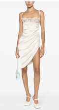 JACQUEMUS Off White Les Sculptures  La Saudade Brod e  Mini Dress Size S Tags On