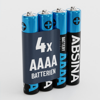 ABSINA 4er Pack AAAA Alkaline Batterien 1,5 Volt Mini Batterie langlebig 