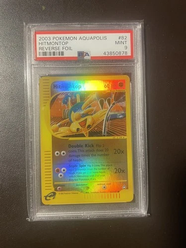 PSA 9 Hitmontop Reverse Holo - 82/147 - Aquapolis - Pokemon - Read Description