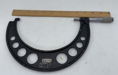 Slocomb-Glastonbury 6 7 Inch Outside Micrometer Heavy Frame Locking
