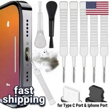 Phone Charging Port Dust Plug Removal Cleaner Kit for iPhone 17, 16, 15, Xiaomi