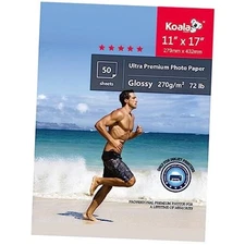 Koala Ultra Premium Photo Paper 11x17 In Glossy Photo Printer Paper for Inkjet 