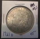 1921 D Morgan Silver Dollar