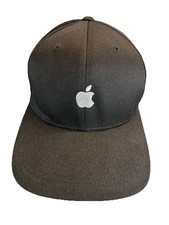 APPLE Hat Cap Black Employee Apple Logo Mens FLEXFIT L/XL Mac