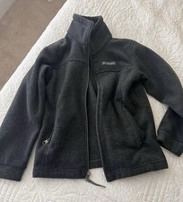 Colombia Gray Fleece Jacket Boys Small 8 Full Zip Up