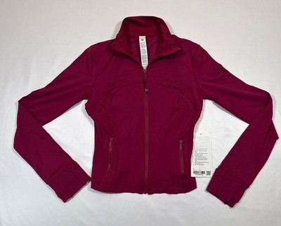 Lululemon Define Cropped Jacket Nulu Size 4 Burgundy New LW3LTNS RARV