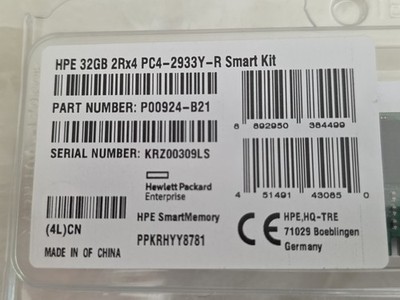 P00924-B21 P03052-091 HPE 2RX4 32GB DDR4 PC4-2933Y RDIMM REG Server RAM Memory