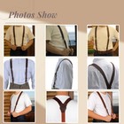 Tourbon Men's Suspenders Y Back Adjustable Leather Y-Shaped Hooks Pants Braces — photo 3