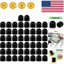 Universal Silicone Stylus Tips Replacement Set - 50 Black Tips for All Devices