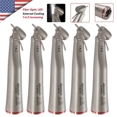 1-5*Dental Electric Handpiece 1:4.2 Surgical 45° Contra Angle Fiber Optic Exter