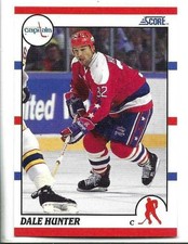DALE HUNTER 1990-91 SCORE CARD NEAR MINT CONDITION