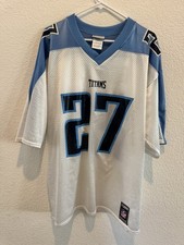 Eddie George #27 Tennessee Titans RETRO Reebok White Jersey, Large