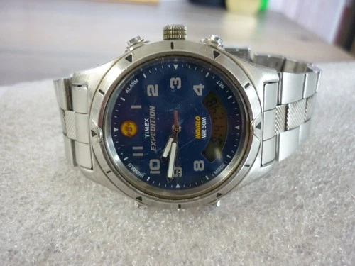 VINTAGE TIMEX QUARTZ WATCH EXPEDITION INDIGLO MENS ANALOG DIGITAL NEW BATTERY