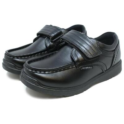 Jungen Schulschuhe breiter Riemen einfacher Verschluss Trainer PU Leder Memory Foam Turnschuhe