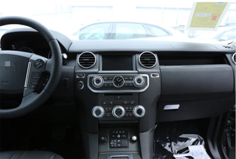 5pcs For Range Rover Sport 2010-2013 silver Control AC Adjustment Knob Ring Trim Foto 2 de 4