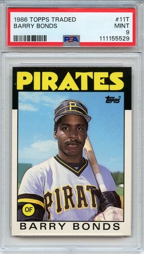 1986 TOPPS TRADED BARRY BONDS RC #11T GRADED PSA 9 MINT! PIRATES