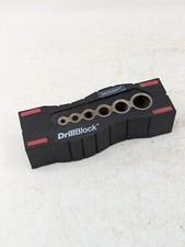 Used DrillBlock V-Groove Hand-Held Power Drill Guide for Accurate Alignment