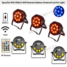 Becen IP65 9X18W 6in1 remote App Wifi Wireless Battery Par Led Up Light 6pcs