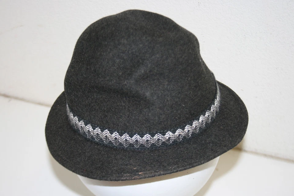 Vintage JC Penney's Wool Gray Fedora Hat Cap Derby Size 7 Hipster 1950's 60's - Image 2 of 4