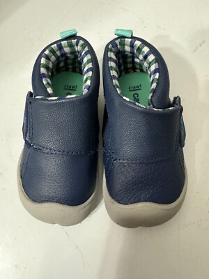 Stride Rite Crawl Size 3 / Six to 9 Months Blue Sneaker Brand New
