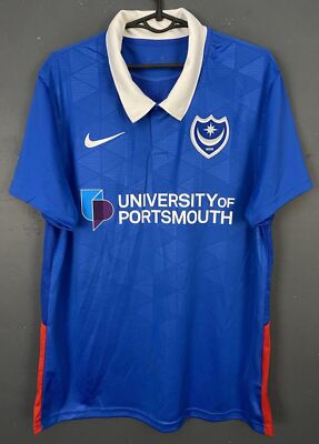 サッカー ユニフォーム ポーツマス MEN'S FC PORTSMOUTH 2020/2021 HOME POMPEY SOCCER FOOTBALL SHIRT
