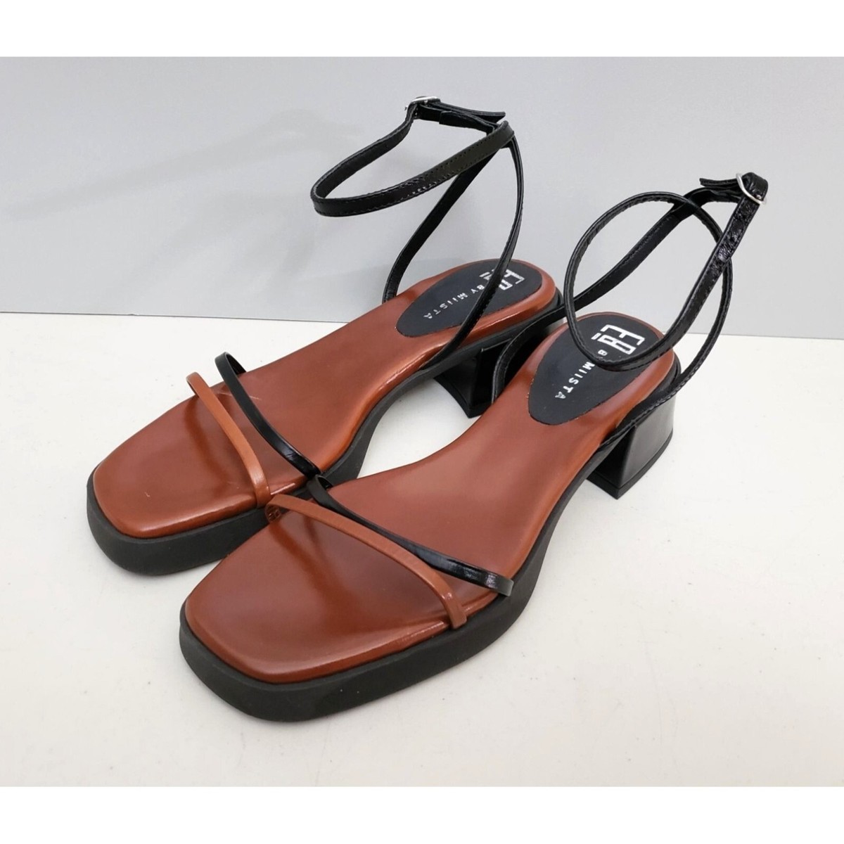 E8 By Miista Rosalyn Heel Sandals Brown Black Size 41 | eBay