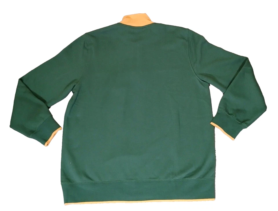 Brooks Brothers 1/4 Zip Sweater Mens Extra Large Green Yellow Pullover NEW - Image 2 of 4