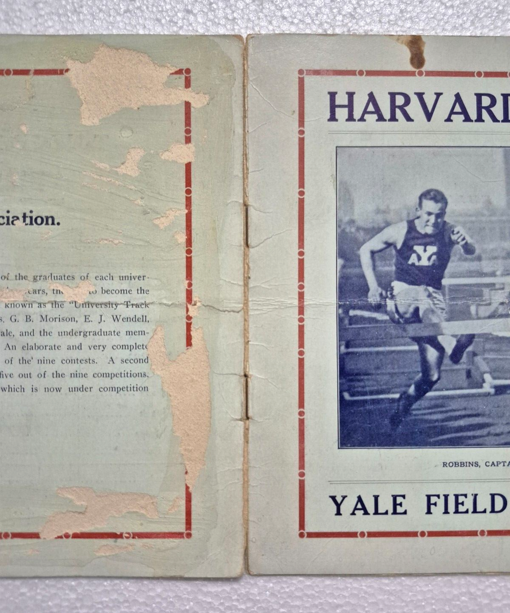 Programme Officiel Harvard-Yale Track And Field 1909, Vintage, Original