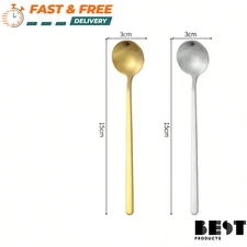 2pcs Spoon Set Gold & Silver Color Kitchen Accessories Flatware for Home Kitchen