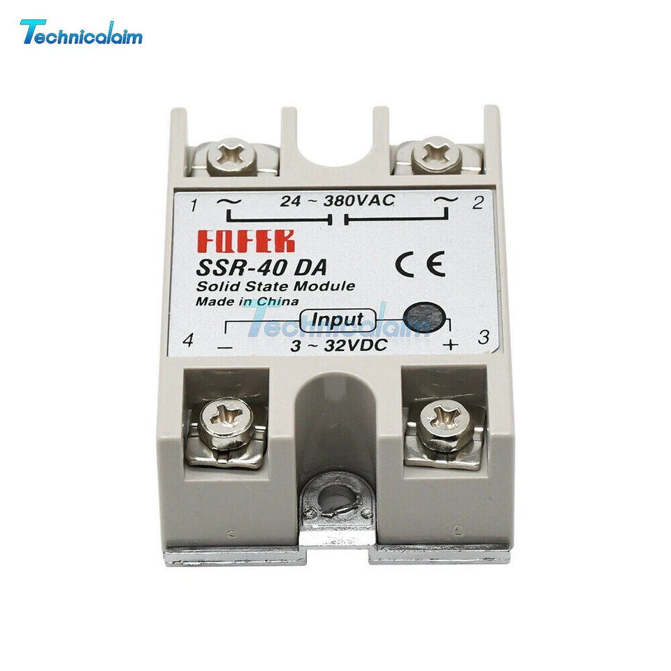 1PCS Einzelne Phase 3-32V DC AC 24-380VAC SSR-40DA 40A Solid-State Relais Module - Bild 4 von 4