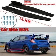 Car Side Skirt Winglet Wings Canard Diffuser For Dodge Charger RT SRT SXT 15-20