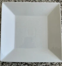 Food Network Porcelain 10" Square Dinner Plate - Microwave & Dishwasher Safe