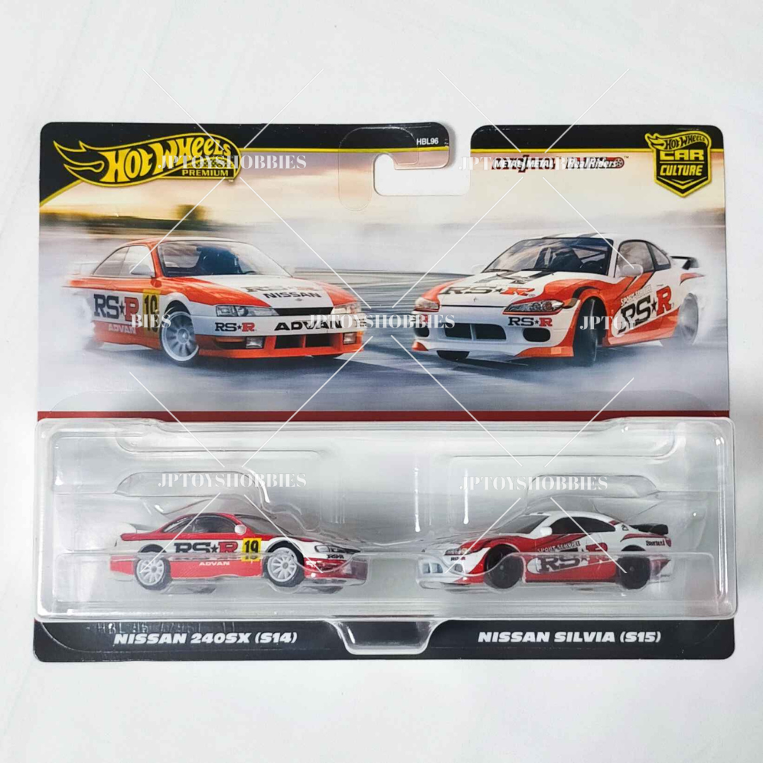 Hot Wheels Premium 2Pack NISSAN 240 SX S14 NISSAN SILVIA S15 Set 1