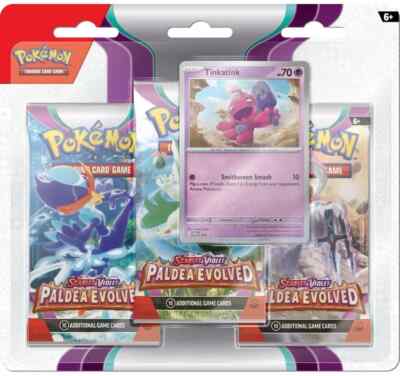 Paldea Evolved 3 Pack Blister Triple Tinkatink - Pokemon TCG