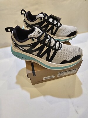 SALOMON GLIDE MAX Lunar Rock  Black  Tanager Turquoise Men's Shoes Size 12