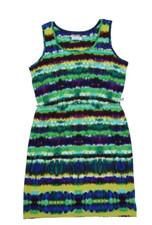 Calvin Klein Womens Multicolor Tie Dye Sleeveless Elastic Waist Summer Dress 10