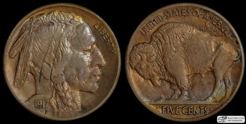 1917 Buffalo Nickel, Uncirculated Details, Obverse Scratches, Early Date, C7035