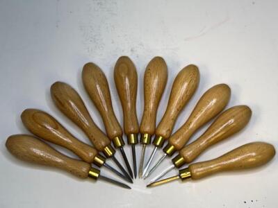 10 New Old Stock John James UK Made Square Blade Cabinetmakers Brad Awls