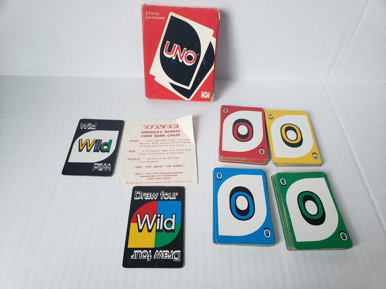 Vintage 1978 IGI UNO Card Game Complete