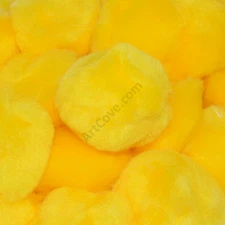 1.5 inch Yellow Craft Pom Poms 50 Pieces
