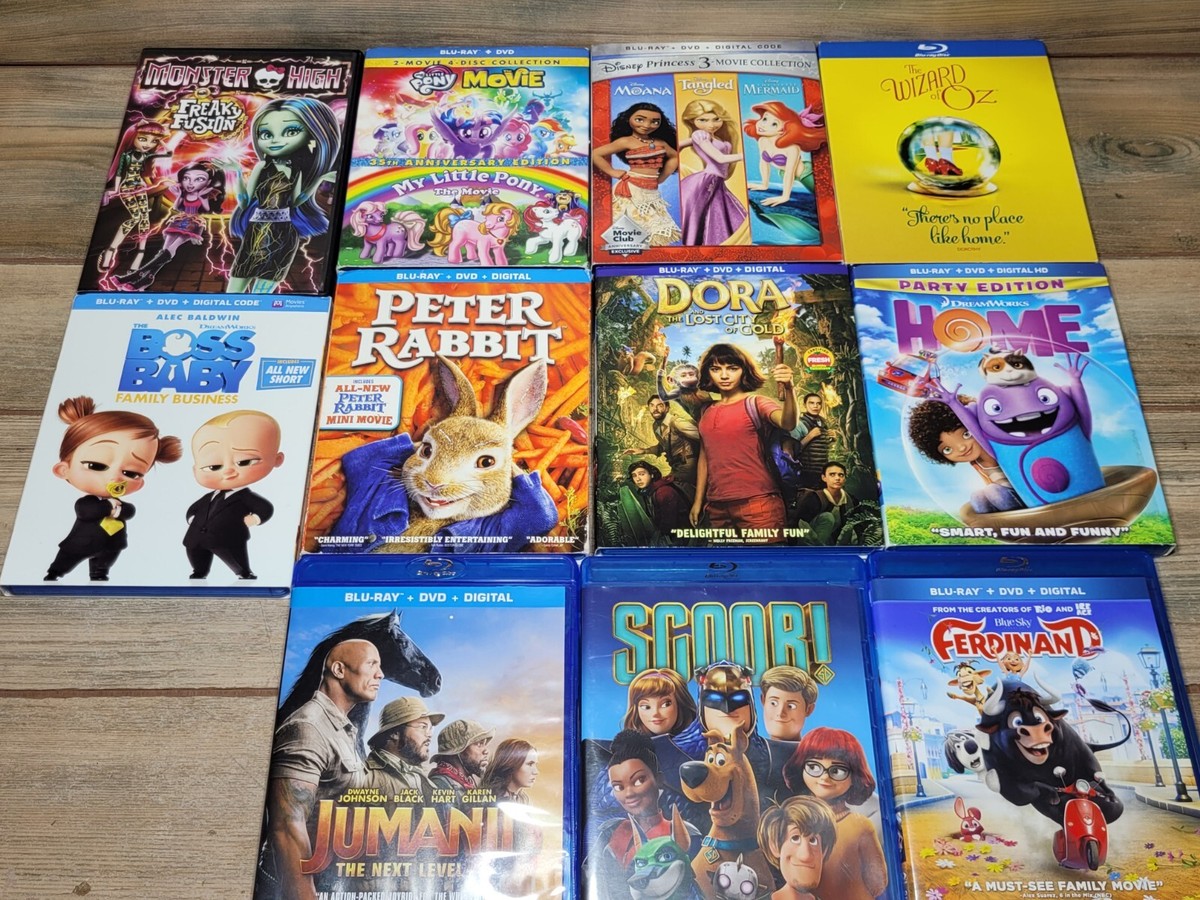Lot of 11 (16) Childrens DVD BluRay & Digital Movies Wizard