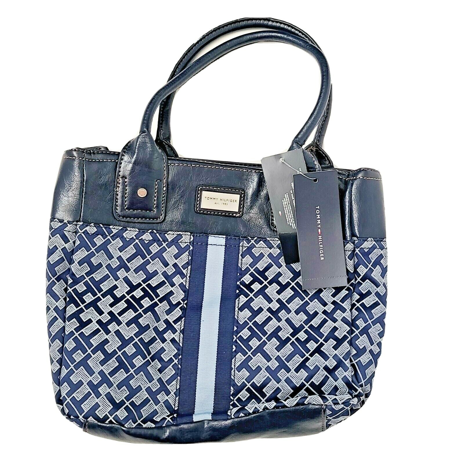 Tommy Hilfiger Navy Blue Jacquard TH Logo Shoulder Purse Bag 884924749074 |  eBay